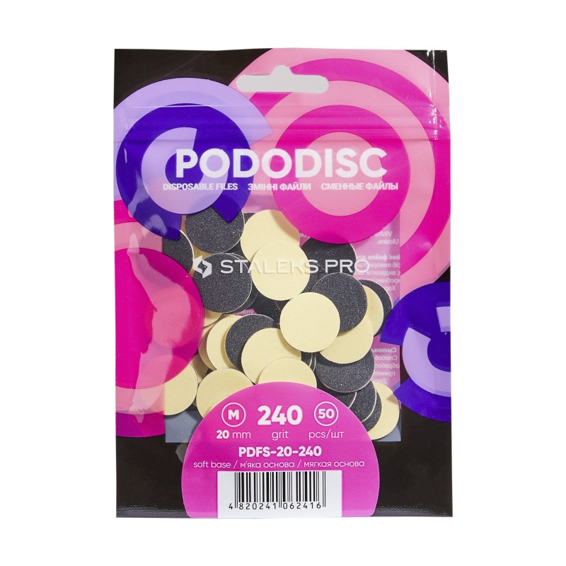 50 pezzi di dischi ricarica con base morbido per PODODISC misura M - Grana 240 Staleks 4,00 €
