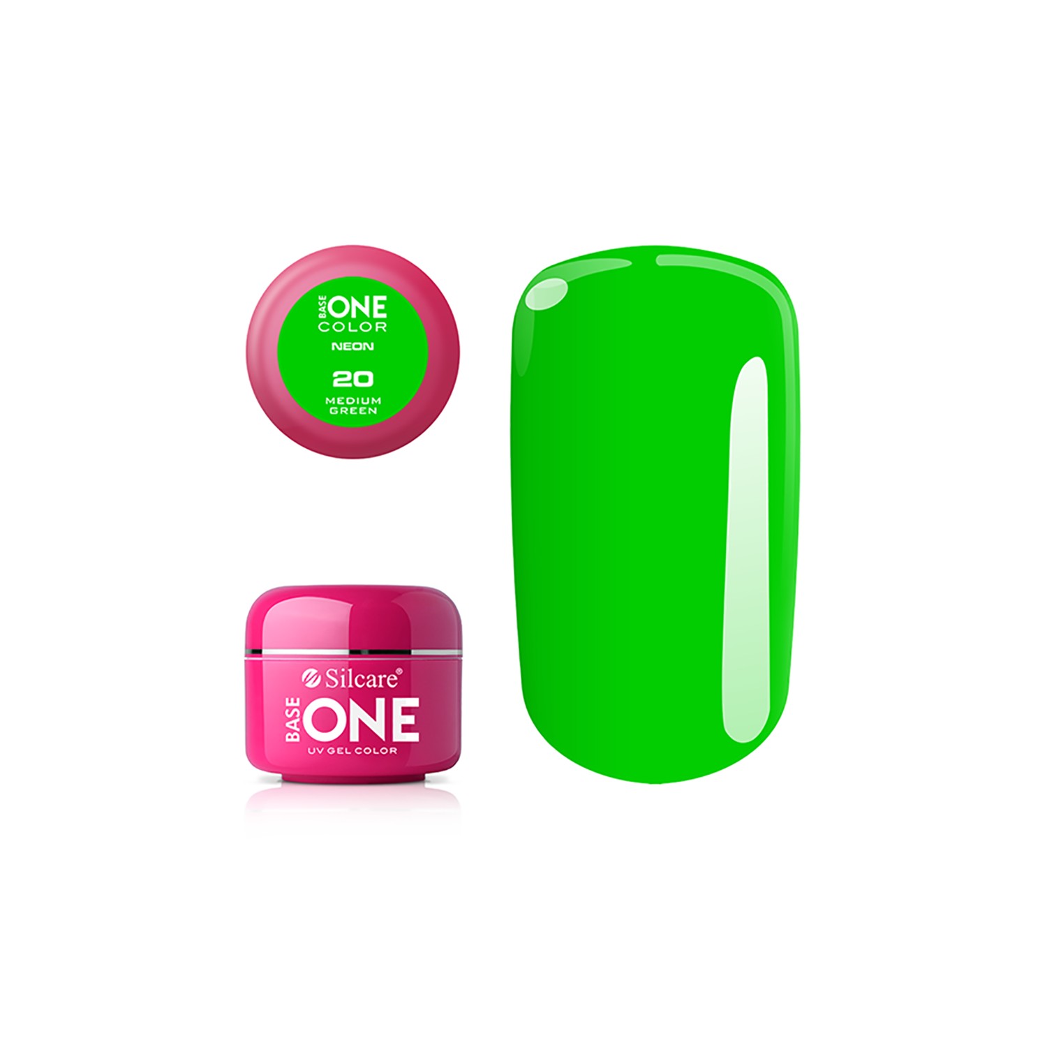 Color Gel - Fluorescenti Neon - Nr 20 - Medium Green Silcare 3,49 €