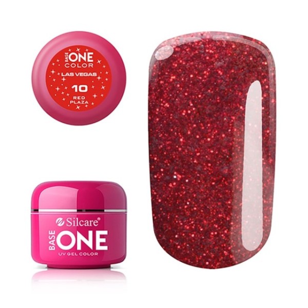 Color Gel - Glitter Las Vegas - Nr 10 - Red Plaza Silcare 3,49 €