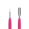 Spatola per manicure con manico in silicone Gummy UNIQ 10 TYPE 6 (punta larga arrotondata e uncino per la pulizia) Staleks 7,...