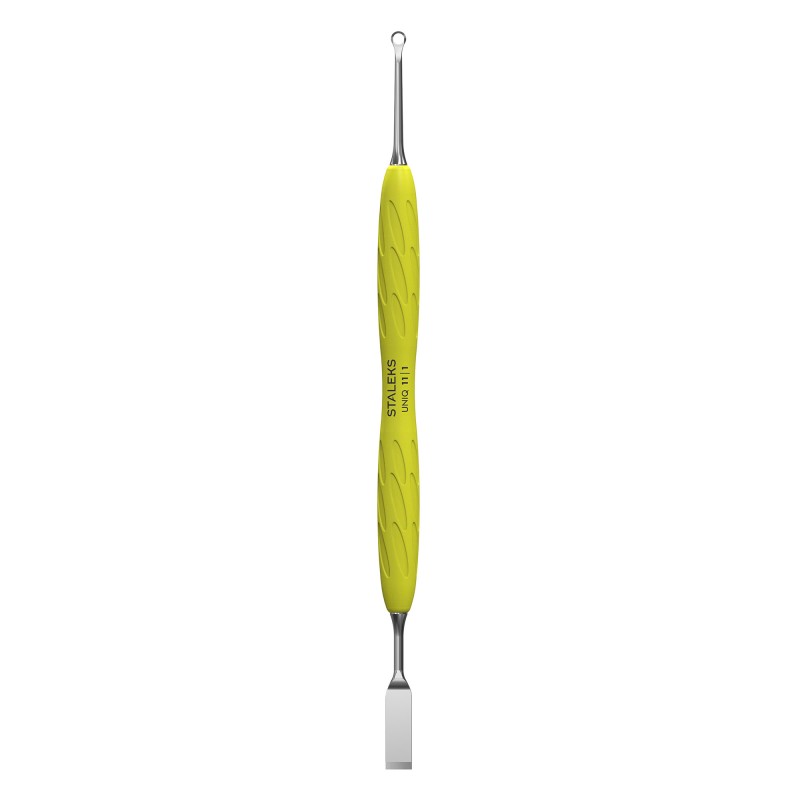 Spatola per Manicure con manico in silicone Gummy UNIQ 11 TYPE 1 Giallo